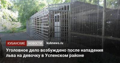 Уголовное дело возбуждено после нападения льва на девочку в Успенском районе - kubnews.ru - Россия - Краснодарский край - Следственный Комитет