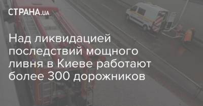 Лев Толстой - Над ликвидацией последствий мощного ливня в Киеве работают более 300 дорожников - strana.ua - Украина - Киев