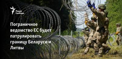 Пограничное ведомство ЕС будет патрулировать границу Беларуси и Литвы - svoboda.org - Белоруссия - Турция - Литва - Греция