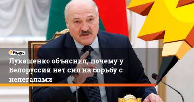 Александр Лукашенко - Лукашенко объяснил, почему у Белоруссии нет сил на борьбу с нелегалами - ridus.ru - Белоруссия - Литва - Вильнюс - Минск
