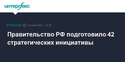 Михаил Мишустин - Правительство РФ подготовило 42 стратегических инициативы - interfax.ru - Москва - Россия