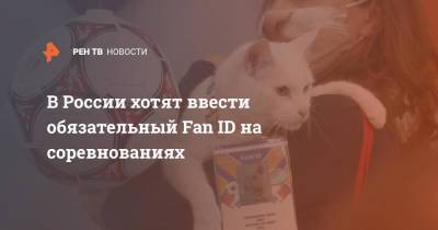В России хотят ввести обязательный Fan ID на соревнованиях - ren.tv - Россия