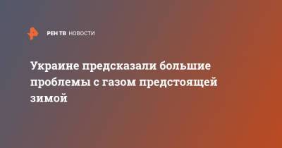 Алексей Кучеренко - Украине предсказали большие проблемы с газом предстоящей зимой - ren.tv - Украина