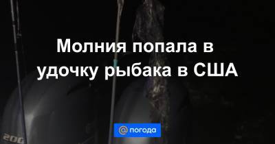 Молния попала в удочку рыбака в США - news.mail.ru - США - шт.Флорида