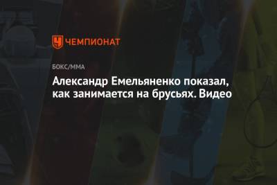 Магомед Исмаилов - Александр Емельяненко - Александр Емельяненко показал, как занимается на брусьях. Видео - championat.com - Россия - Сочи - респ. Карачаево-Черкесия