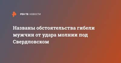 Валерий Горелых - Названы обстоятельства гибели мужчин от удара молнии под Свердловском - ren.tv - Свердловская обл. - Свердловск