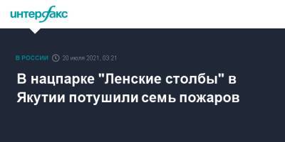 В нацпарке "Ленские столбы" в Якутии потушили семь пожаров - interfax.ru - Москва - Россия - респ. Саха