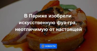 В Париже изобрели искусственную фуа-гра, неотличимую от настоящей - news.mail.ru - Франция - Париж