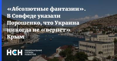 Петр Порошенко - Сергей Цеков - «Абсолютные фантазии». В Совфеде указали Порошенко, что Украина никогда не «вернет» Крым - nsn.fm - Украина - Крым