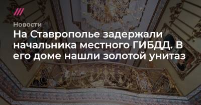 На Ставрополье задержали начальника местного ГИБДД. В его доме нашли золотой унитаз - tvrain.ru - Ставрополье