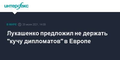 Александр Лукашенко - Роман Головченко - Игорь Сергеенко - Лукашенко предложил не держать "кучу дипломатов" в Европе - interfax.ru - Москва - Белоруссия - Европа