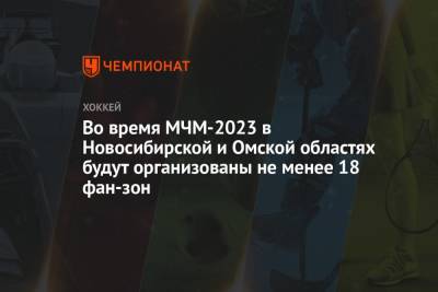 Во время МЧМ-2023 в Новосибирской и Омской областях будут организованы не менее 18 фан-зон - championat.com - Новосибирск - Новосибирская обл. - Омская обл.