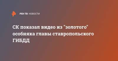 Алексей Сафонов - СК показал видео из "золотого" особняка главы ставропольского ГИБДД - ren.tv - Ставрополье