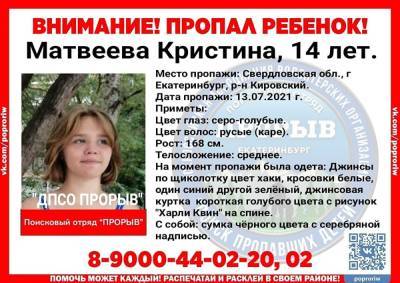 В Екатеринбурге седьмой день ищут пропавшую 14-летнюю девочку - znak.com - Екатеринбург