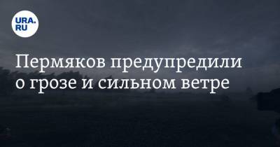 Пермяков предупредили о грозе и сильном ветре - ura.news - Пермь - Пермский край