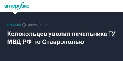 Владимир Колокольцев - Ирина Волк - Александр Хинштейн - Алексей Сафонов - Колокольцев уволил начальника ГУ МВД РФ по Ставрополью - interfax.ru - Москва - Россия - Ставрополье