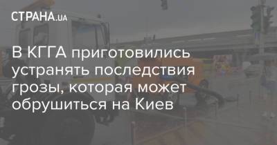 В КГГА приготовились устранять последствия грозы, которая может обрушиться на Киев - strana.ua - Украина - Киев