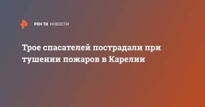 Трое спасателей пострадали при тушении пожаров в Карелии - ren.tv - республика Карелия