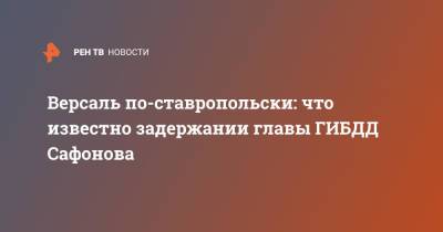 Алексей Сафонов - Версаль по-ставропольски: что известно задержании главы ГИБДД Сафонова - ren.tv - Ставрополье