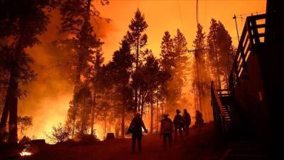 В США огонь уничтожает сотни гектаров леса: масштабы пожара видны из космоса - vchaspik.ua - Украина - Лос-Анджелес - USA - штат Орегон