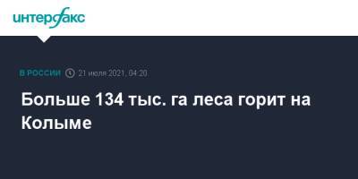 Больше 134 тыс. га леса горит на Колыме - interfax.ru - Москва - Россия - Магаданская обл.