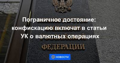 Пограничное достояние: конфискацию включат в статьи УК о валютных операциях - news.mail.ru - Россия