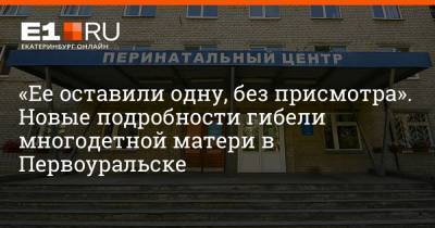 Артем Устюжанин - «Ее оставили одну, без присмотра». Новые подробности гибели многодетной матери в Первоуральске - e1.ru - Екатеринбург - Свердловская обл. - Первоуральск