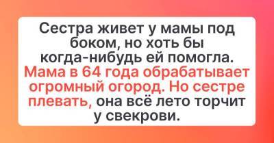 Бессовестная сестра никогда не помогает маме, она в 64 года сама обрабатывает огромный огород - skuke.net - Иркутск