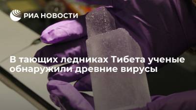 В тающих ледниках Тибета ученые обнаружили древние вирусы - ria.ru - Москва - Китай - США - шт. Огайо