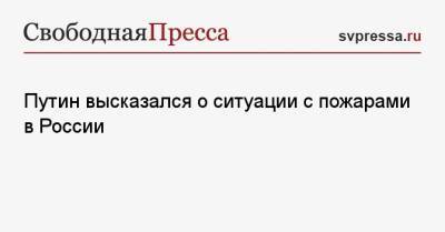 Владимир Путин - Путин высказался о ситуации с пожарами в России - svpressa.ru - Россия - Китай - Челябинская обл. - респ. Саха - республика Карелия