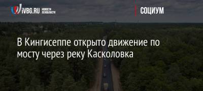 В Кингисеппе открыто движение по мосту через реку Касколовка - ivbg.ru - Украина - Ленинградская обл. - Санкт-Петербург