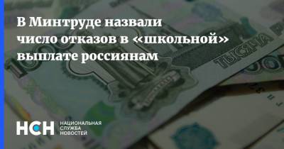 Владимир Путин - Антон Котяков - В Минтруде назвали число отказов в «школьной» выплате россиянам - nsn.fm - Россия
