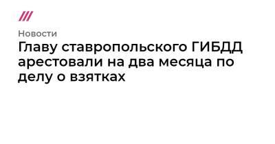 Владимир Колокольцев - Главу ставропольского ГИБДД арестовали на два месяца по делу о взятках - tvrain.ru - Россия - Ставрополье