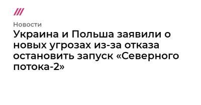 Виктория Нуланд - Дмитрий Кулеба - Украина и Польша заявили о новых угрозах из-за отказа остановить запуск «Северного потока-2» - tvrain.ru - Россия - США - Украина - Германия - Польша