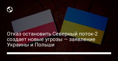 Збигнев Рау - Отказ остановить Северный поток-2 создает новые угрозы — заявление Украины и Польши - liga.net - Россия - Украина - Польша