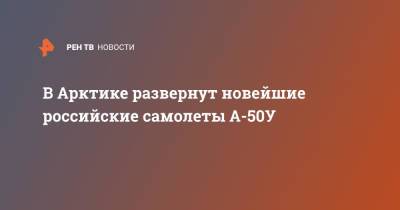В Арктике развернут новейшие российские самолеты А-50У - ren.tv - Россия