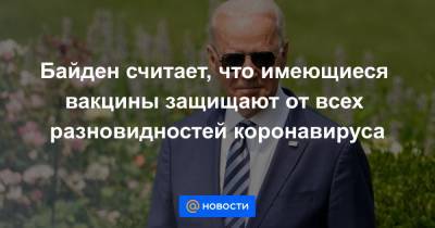 Джо Байден - Байден считает, что имеющиеся вакцины защищают от всех разновидностей коронавируса - news.mail.ru - США - шт. Огайо - Нью-Йорк