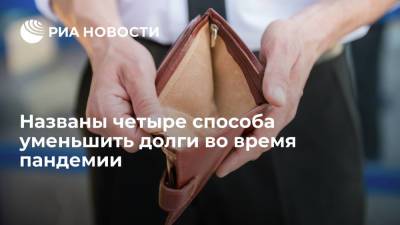Названы четыре способа уменьшить долги во время пандемии - ria.ru - Москва - Россия