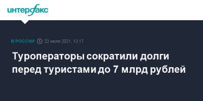 Зарина Догузова - Туроператоры сократили долги перед туристами до 7 млрд рублей - interfax.ru - Москва - Турция
