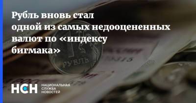 Рубль вновь стал одной из самых недооцененных валют по «индексу бигмака» - nsn.fm - Россия