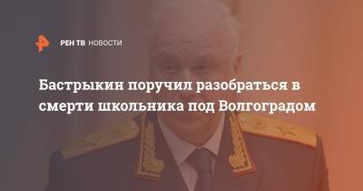 Александр Бастрыкин - Бастрыкин поручил разобраться в смерти школьника под Волгоградом - ren.tv - Россия - Волгоград - Волгоградская обл.