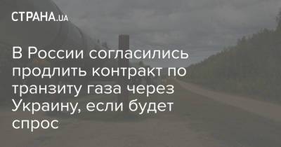Александр Грушко - В России согласились продлить контракт по транзиту газа через Украину, если будет спрос - strana.ua - Россия - Украина - Германия