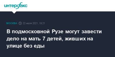 В подмосковной Рузе могут завести дело на мать 7 детей, живших на улице без еды - interfax.ru - Москва - Россия - Московская обл. - Московская область