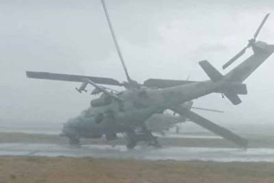 Ураган разметал несколько боевых вертолетов ВКС РФ - free-news.su - Россия