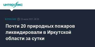 Почти 20 природных пожаров ликвидировали в Иркутской области за сутки - interfax.ru - Москва - Иркутская обл.