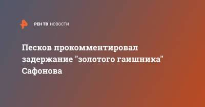 Владимир Путин - Дмитрий Песков - Алексей Сафонов - Песков прокомментировал задержание "золотого гаишника" Сафонова - ren.tv - Россия - Ставрополье