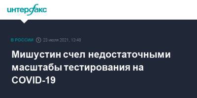 Михаил Мишустин - Михаил Мурашко - Мишустин счел недостаточными масштабы тестирования на COVID-19 - interfax.ru - Москва - Россия