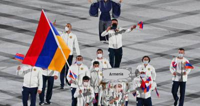 Армен Саркисян - Кадр дня: армянские олимпийцы вышли на главную спортивную арену в Токио - ru.armeniasputnik.am - Токио - Армения - Япония