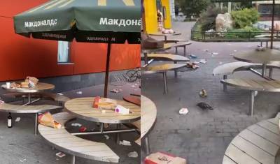 Горы мусора и бардак возмутил горожан гуляющих у McDonalds в центре Тюмени - nashgorod.ru - Тюмень
