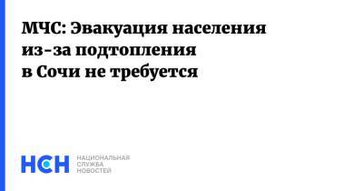 МЧС: Эвакуация населения из-за подтопления в Сочи не требуется - nsn.fm - Россия - Сочи - Краснодарский край - Адлер